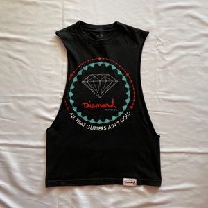 Mens Diamond Cutout Tank